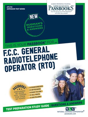 cover image of F.C.C. GENERAL RADIOTELEPHONE OPERATOR (RTO)